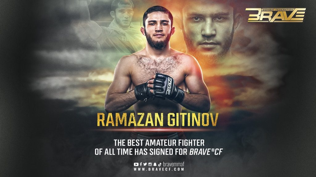 Ramazan Gitinov best fighter in amateur MMA history signs with BRAVE CF