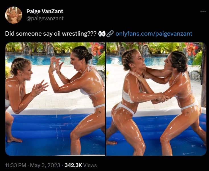 paige vanzant oil wrestling