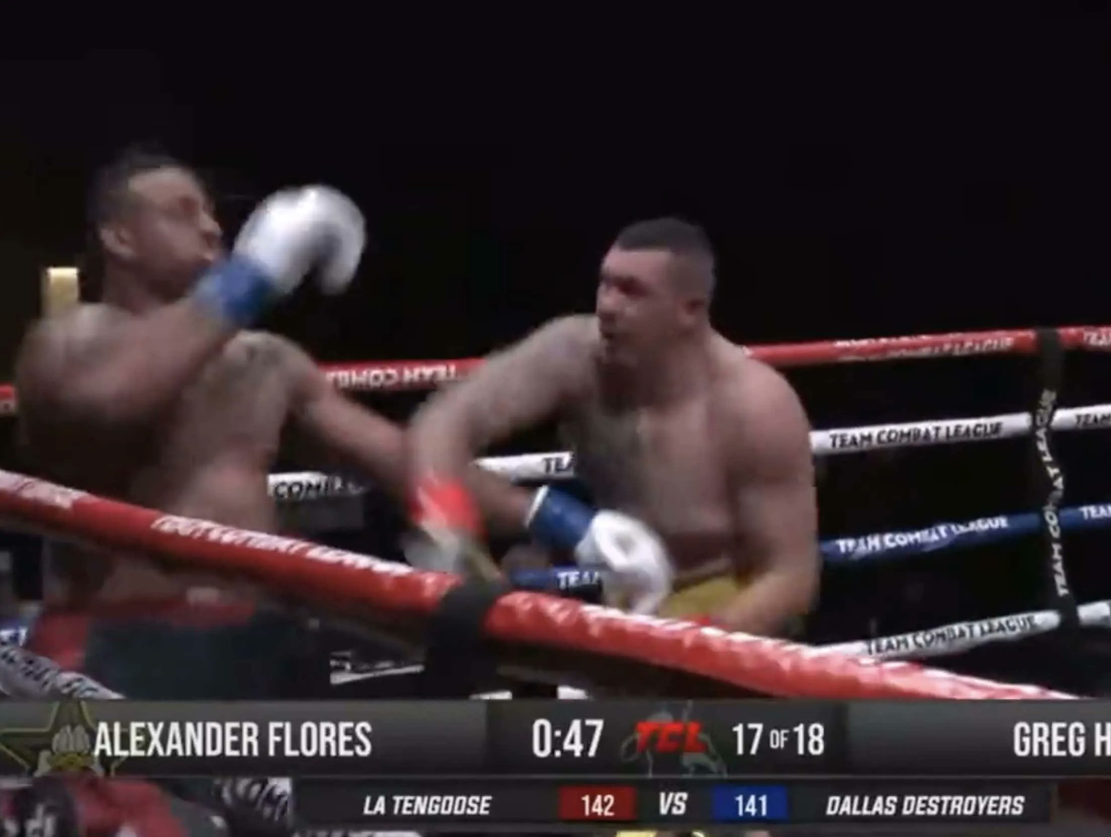 VIDEO: Greg Hardy knocked out in 17th round of boxing bout