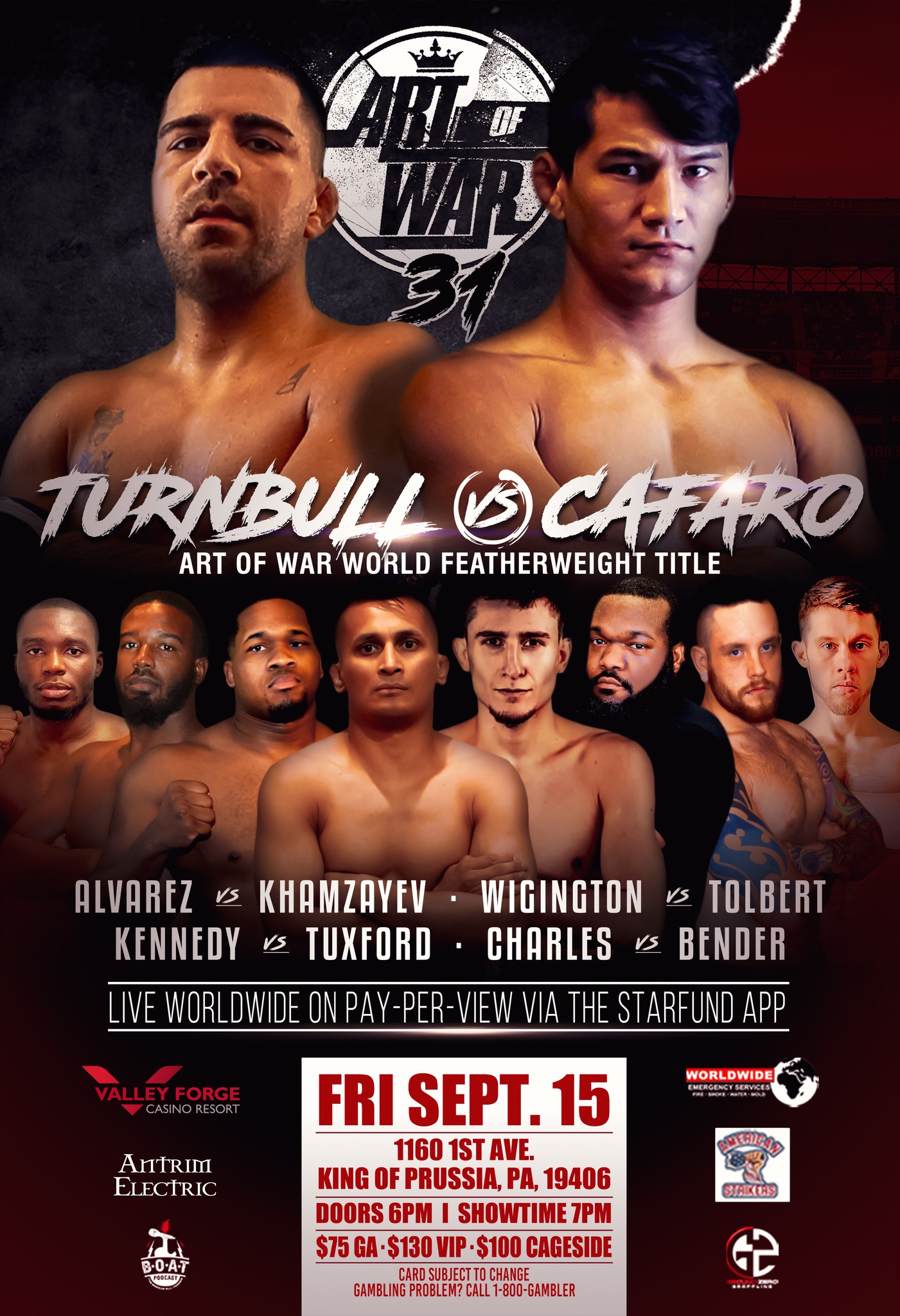 AOW 31, Art of War Cage Fighting