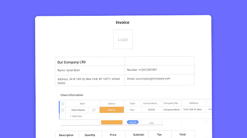 invoice in Excel