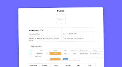 invoice in Excel