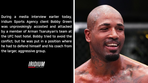 UFC Austin, Bobby Green, Iridium Sports Agency