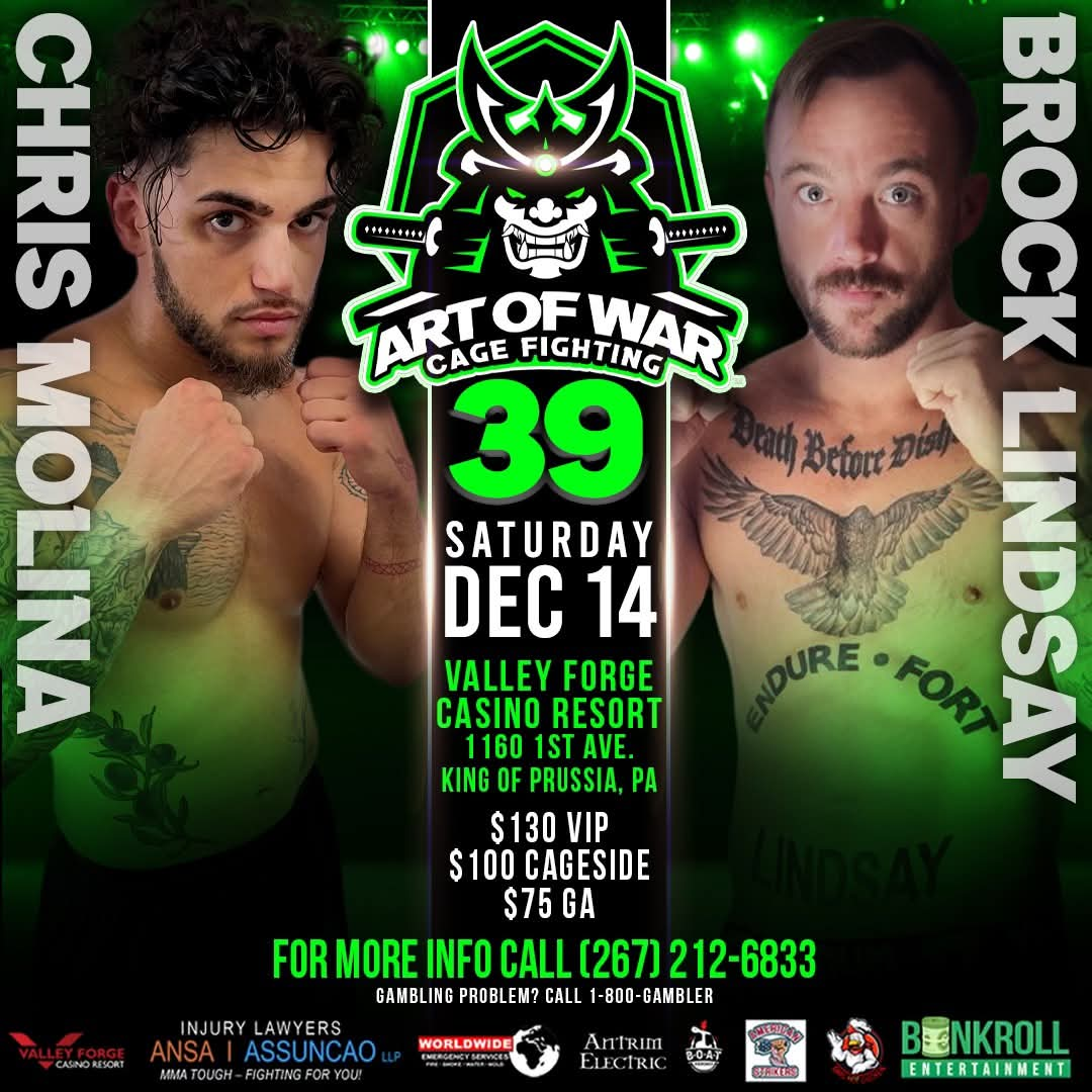 AOW 39, Art of War Cage Fighting, Chris Molina