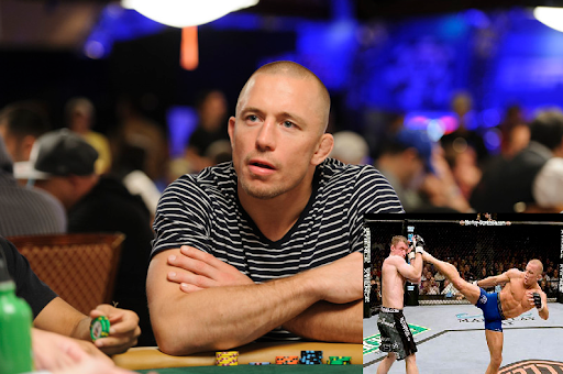 Georges St-Pierre sitting down for a game at the World Series of Poker