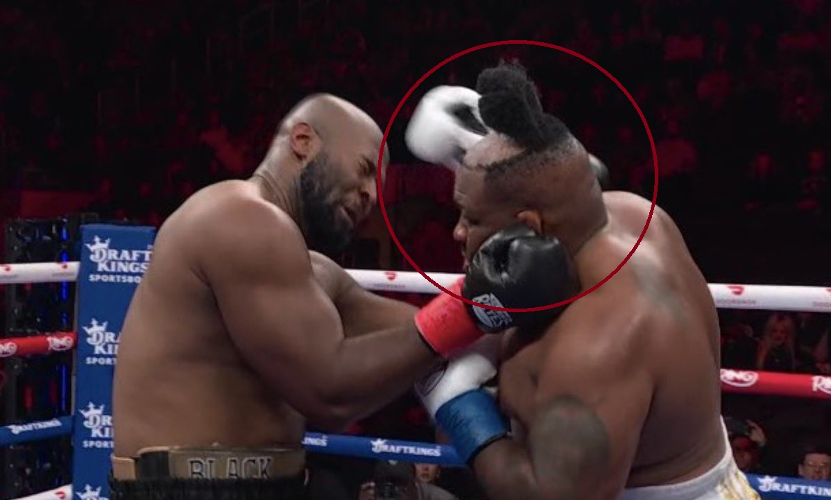 Jarrell Miller, heavyweight boxer, loses toupee on Teofimo vs. Stevenson undercard