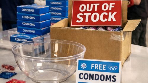 condom shortage, winter olympics