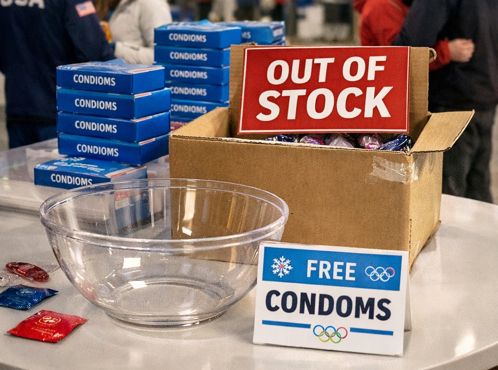 condom shortage, winter olympics